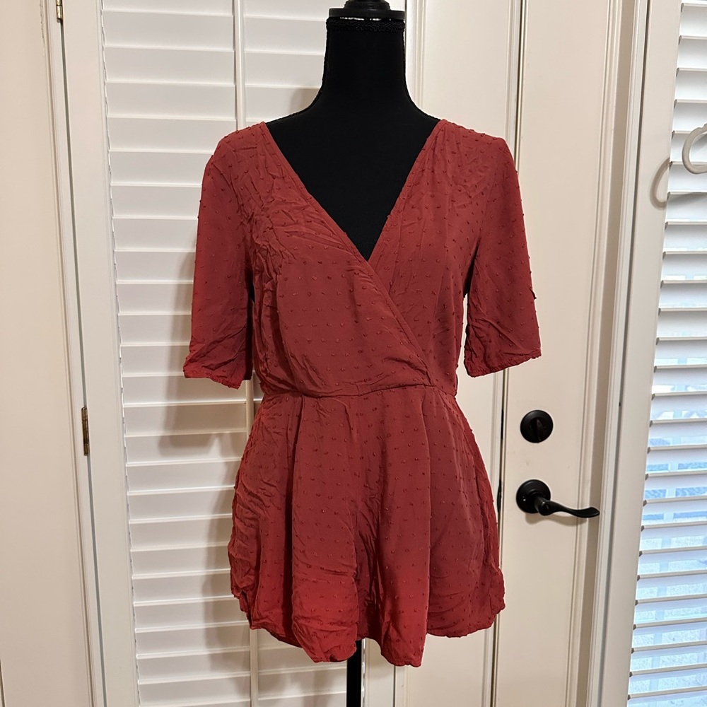 Elegant Rust Romper - Picture 1 of 2